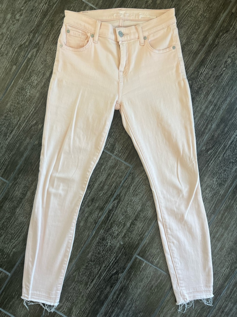 7 For All Mankind Gwenevere Frayed Ankle Pants - Picture 3 of 3